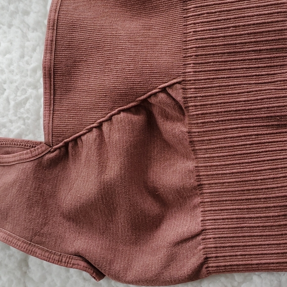 M/L Free People Good Karma Running Shorts and Square Neck Bra Set Violet Umber - Picture 7 of 14